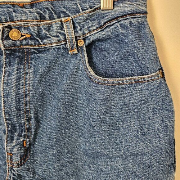 EUC VINTAGE OPEN TRAILS HIGH RISE TAPERED JEANS 100% COTTON SIZE 14 MEDIUM - Picture 4 of 15